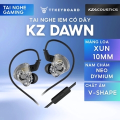 Tai Nghe IEM Có Dây KZ Dawn Trong Suốt Màng Loa Dynamic 10mm, Nam Châm NeoMidium