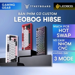 Bàn Phím Cơ Custom Không Dây Leobog Hi8SE, Nhôm CNC 3 Mode, Mạch Xuôi, Led RGB, Hotswap