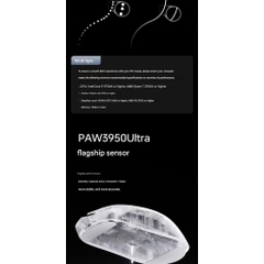 Chuột ATK Zero Gaming Không Dây Paw3950 Ultra MCU Nordic Trong Suốt Dual 8K Siêu Nhẹ 39G