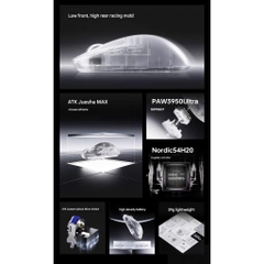 Chuột ATK Zero Gaming Không Dây Paw3950 Ultra MCU Nordic Trong Suốt Dual 8K Siêu Nhẹ 39G