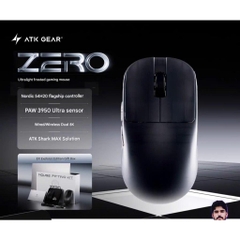 Chuột ATK Zero Gaming Không Dây Paw3950 Ultra MCU Nordic Trong Suốt Dual 8K Siêu Nhẹ 39G