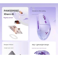 Chuột ATK VXE V3 Gaming Không Dây 3 Mode Paw3395SE Dual 1K Shape G304 Lớp Phủ Ecoat