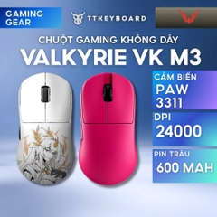 Chuột Gaming Không Dây Valkyrie VK M3 Lite49g PAW3311 DPI 24000 Pin 600mAh