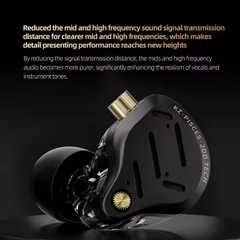 Tai Nghe Nhét Tai KZ Pisces HIFI Dual Driver Dynamic Tùy Chỉnh Âm Thanh Có Mic