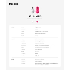 Chuột Không Dây Mchose A7 Ultra RE PAW3950 8K Polling Rate Siêu Nhẹ 56g