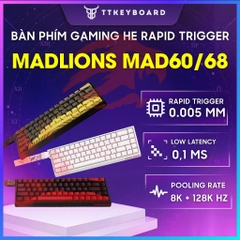 Bàn Phím Cơ Gaming Mad60 Mad68 He Rapid Trigger 1000/8000hz Trục Từ