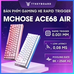 Bàn phím Gaming Ace68 Air 8000hz Rapid Trigger Led Viền RGB Hiệu Năng Cao - TTKeyboard