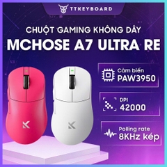 Chuột Không Dây Mchose A7 Ultra RE PAW3950 8K Polling Rate Siêu Nhẹ 56g