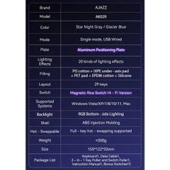 Bàn Phím Cơ Gaming AJAZZ AK029, Bàn Phím HE RapidTrigger One Hand Chuẩn Esport