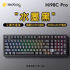 Bàn Phím Cơ Custom Không Dây Leobog Hi98C Pro, Nhôm CNC 3 Mode, Mạch Xuôi, Led RGB, Phím Cơ Hotswap