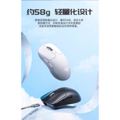 Chuột Gaming Không Dây Aula SC680, 3 Mode Kết Nối, Dual 8K Polling rate, PAW3395, Hiệu Năng Esport