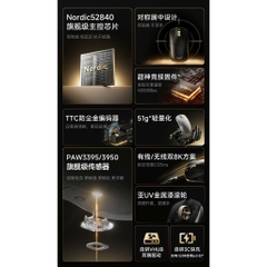 Chuột Gaming Không Dây VGN F2 Series, Dual 8K Polling Rate, MCU Nordic