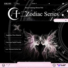 Pad Chuột Gaming Bythere 12 Cung Hoàng Đạo Zodiac Bề Mặt Đế XSOFT Chống Trượt Fabric
