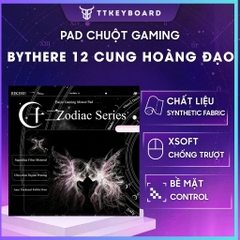 Pad Chuột Gaming Bythere 12 Cung Hoàng Đạo Zodiac Bề Mặt Đế XSOFT Chống Trượt Fabric
