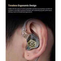 Tai nghe KZ EDX Lite Tai Nghe IEM Chất Âm HIFI Khử Tiếng Ồn QDC C Pin Cáp Tháo Rời Jack 3.5mm