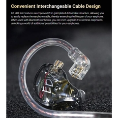 Tai nghe KZ EDX Lite Tai Nghe IEM Chất Âm HIFI Khử Tiếng Ồn QDC C Pin Cáp Tháo Rời Jack 3.5mm
