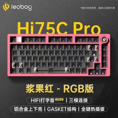 Bàn Phím Cơ Không Dây Leobog Hi75C Pro Nhôm CNC 3 Mode Led RGB Mạch Xuôi Âm HIFI