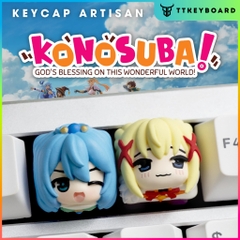 Keycap Artisan Lobo Konosuba Resin 1u Nhiều Nhân Vật Trang Trí Bàn Phím Cơ