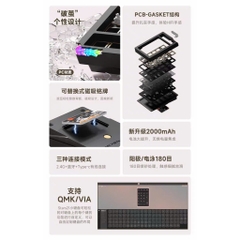 Kit Numpad Stars21, Nhôm Cnc, 3 Mode, Via Qmk, Led Viền, Tạ Pharaon Cnc - Ttkeyboard
