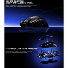 Chuột Gaming Không Dây RAWM Leviathan V4, Dual 8K Rate, MCU Nordic nRF54L15, DPI 45000