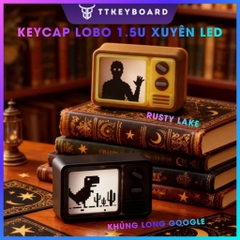 Keycap Artisan Lobo Xuyên Led Rusty Lake Và Khủng Long Google Resin 1,5u Trang Trí Phím Cơ