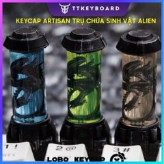 Keycap Artisan Lobo Xuyên Led Trụ Chứa Sinh Vật Alien Trang Trí Phím Cơ Chính Hãng Lobo