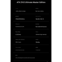 Chuột Gaming Không Dây ATK Z1 V2 PAW3950 Ultra Nordic 54L15 Dual Rate 8K