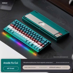 Bàn Phím Cơ Nut65 3 Modes, Nhôm Cnc, Mạch Xuôi Led Rgb Hotswap Ball Catch