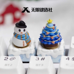 Keycap Artisan Lobo Infinite Key Chủ Đề Giáng Sinh Xmas Resin 1u Trang Trí Bàn Phím Cơ