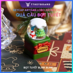 Keycap Artisan Lobo Infinite Key Chủ Đề Quả Cầu Tuyết Xmas Resin 1u Trang Trí Bàn Phím Cơ