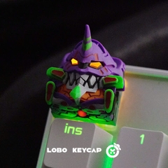 Keycap Artisan Lobo Chủ Đề EVANGELION Eva Unit Resin 1u Trang Trí Bàn Phím Cơ Chính Hãng