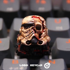 Keycap Artisan Lobo Stormtrooper Skull Resin 1u Trang Trí Bàn Phím Cơ Chính Hãng Lobo