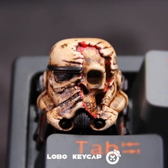Keycap Artisan Lobo Stormtrooper Skull Resin 1u Trang Trí Bàn Phím Cơ Chính Hãng Lobo