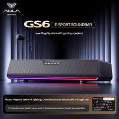 Loa Audio Soundbar Esport Gaming AULA GS6 ÂM Vòm 7.1 Có Bluetooth Míc Thoại AI Chống Ồn