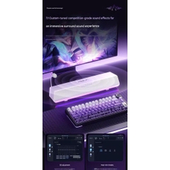 Loa Audio Soundbar Esport Gaming AULA GS6 ÂM Vòm 7.1 Có Bluetooth Míc Thoại AI Chống Ồn