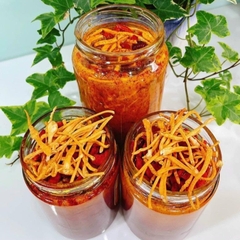 Mật Ong Thủ Công Ngâm Saffron & Đông Trùng – Hũ Đẹp, Thơm Mát, Quà Tặng Ý Nghĩa