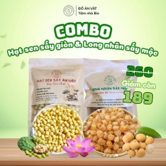 COMBO 2 MÓN: HẠT SEN SẤY GIÒN 200G + LONG NHÃN SẤY MỘC 200G - ĂN VẶT LÀNH, TỐT CHO SỨC KHỎE - Tiệm Nhà Bia