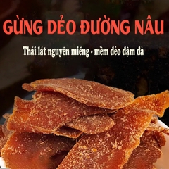 Kẹo Gừng Dẻo Đường Nâu Gừng Lát Nguyên Chất Đường Nâu