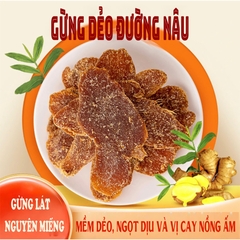 Kẹo Gừng Dẻo Đường Nâu Gừng Lát Nguyên Chất Đường Nâu
