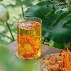 Trà Đông Trùng Hạ Thảo Tứ Vị Bồi Bổ Sức Khỏe, Sinh Khí, Nguyên Liệu Thiên Nhiên - Tiệm Nhà Bia