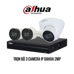 Trọn bộ 3 camera IP Dahua 2MP giá rẻ