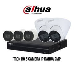 Trọn bộ 5 camera IP Dahua 2MP giá rẻ