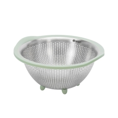 Rổ inox cao cấp có chân đỡ ráo nước Elmich 23cm & 29cm