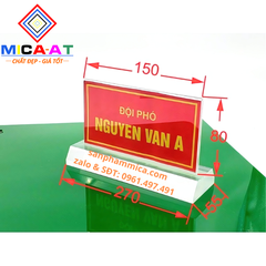 Biển Chức Danh Mica Quân Đội 8x15cm