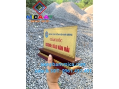 Biển chức danh tam cấp mặt đồng 2mm cao cấp
