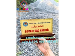Biển chức danh tam cấp mặt đồng 2mm cao cấp