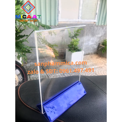 Bảng Menu Mica Tam Giác Đế Rời