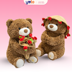 TEDDY ÔM HOA SIÊU DỄ THƯƠNG – QUÀ TẶNG NGỌT NGÀO