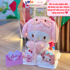 Sét quà tặng gấu bông baby three, lena, kuromi. gấu bông quà tặng đựng trong hộp trong suốt quà tặng cute