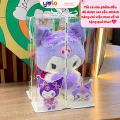 Sét quà tặng gấu bông baby three, lena, kuromi. gấu bông quà tặng đựng trong hộp trong suốt quà tặng cute